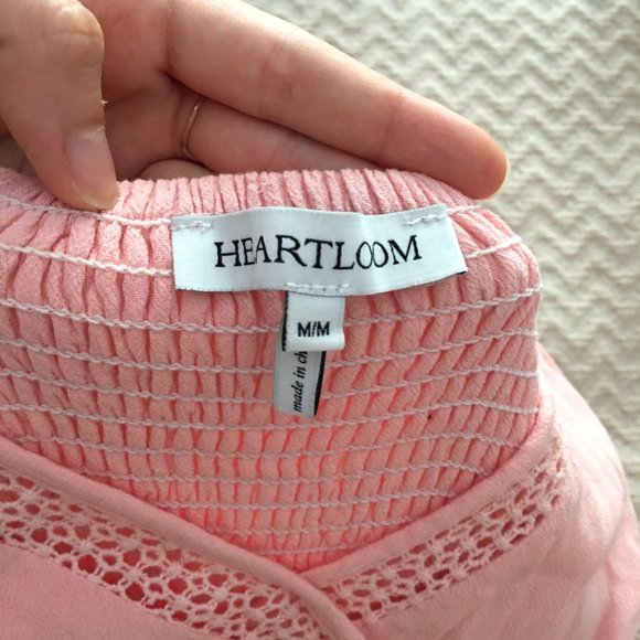 Heartloom light pastel pink v-neck surplice mini dress M, spring - Picture 6 of 10